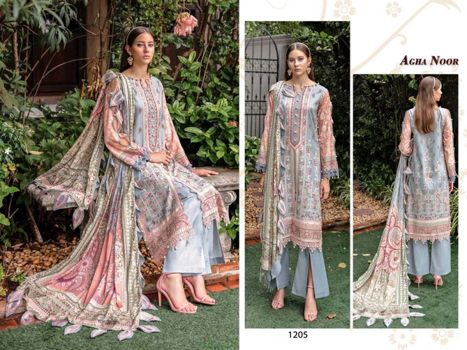 Agha Noor Vol 12 Printed Lawn Cotton Pakistani Dress Material Wholesale Online
